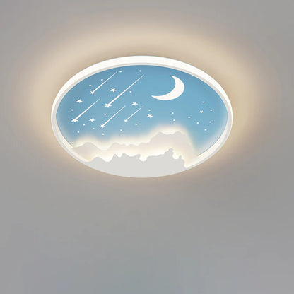 Creatieve Maan Meteoor Ronde LED Plafondlamp