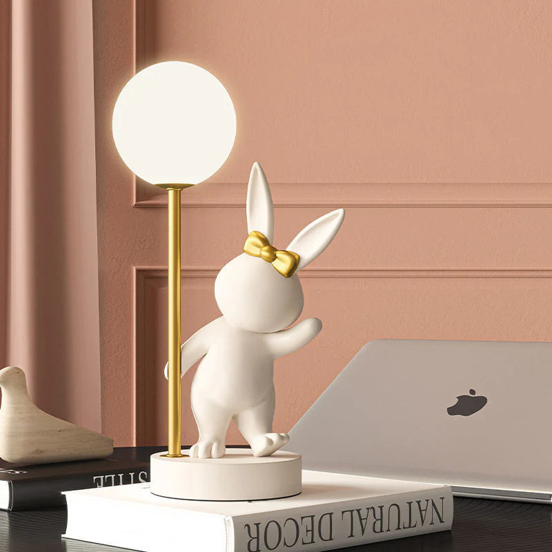 Keramiek & Metaal LED Konijn Kinder Tafel Lamp