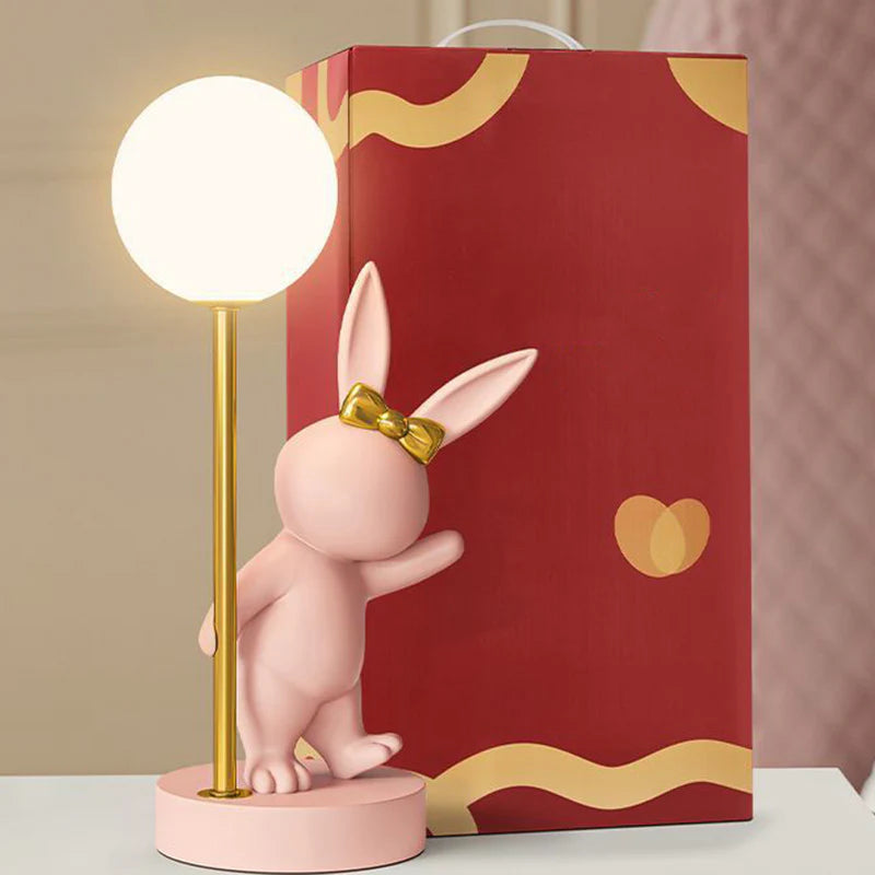 Keramiek & Metaal LED Konijn Kinder Tafel Lamp