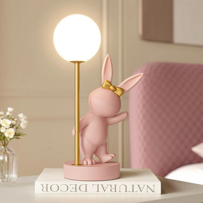 Keramiek & Metaal LED Konijn Kinder Tafel Lamp