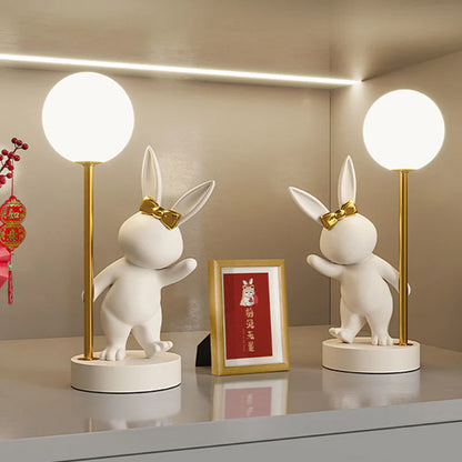 Keramiek & Metaal LED Konijn Kinder Tafel Lamp