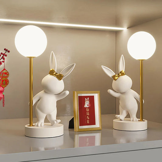 Keramiek & Metaal LED Konijn Kinder Tafel Lamp