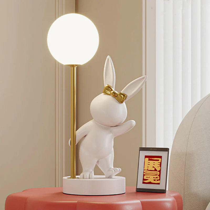 Keramiek & Metaal LED Konijn Kinder Tafel Lamp