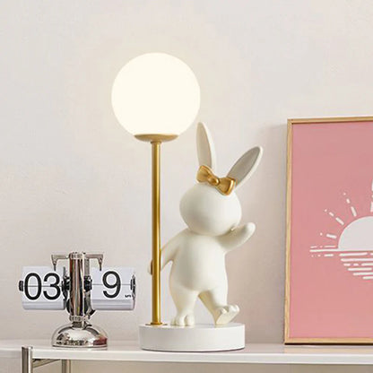 Keramiek & Metaal LED Konijn Kinder Tafel Lamp