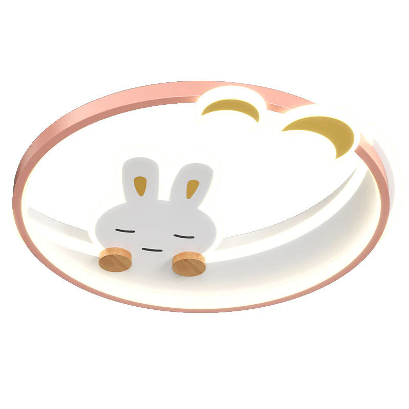 Creatieve Kinderen Konijn LED Flush Mount Plafondlamp