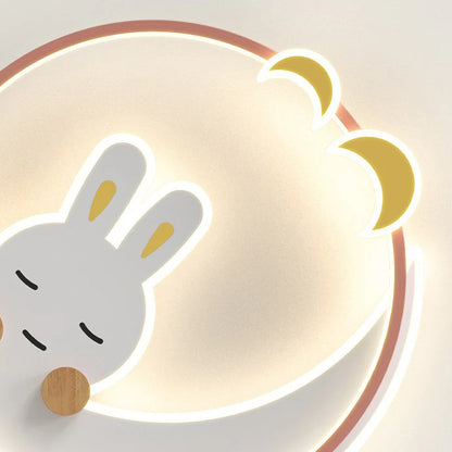 Creatieve Kinderen Konijn LED Flush Mount Plafondlamp