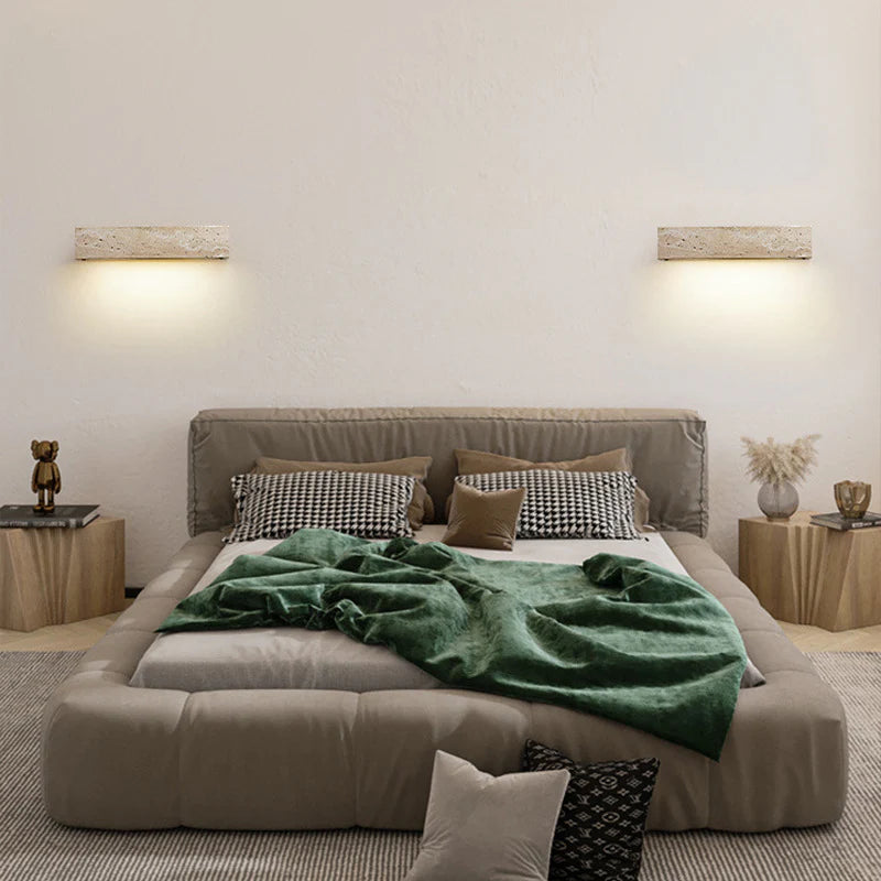 Retro Rechthoekig Waterdichte Travertin LED Wandlamp