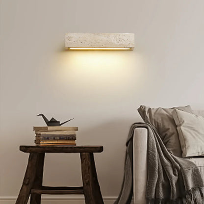 Retro Rechthoekig Waterdichte Travertin LED Wandlamp