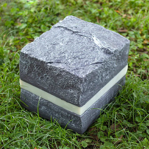 Solar Stone Stripe Cube Waterdichte LED Buitenlamp