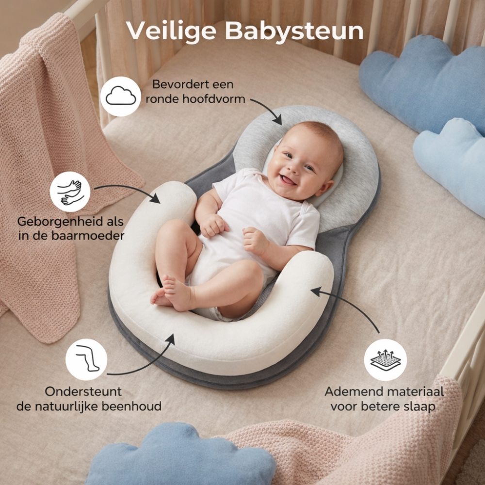 Babynest Ergonomische Babyondersteuning Veilig Zacht Ligkussen