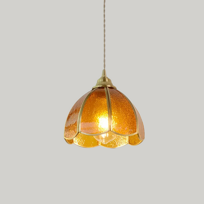 Tiffany Walnoot Touch LED Glas Hanglamp