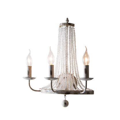 Vintage Landelijke Kaarsen Kristallen Wandlamp
