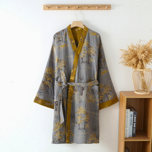 Badjas Kimono Katoen Retro Stijl Ademend Comfort Thuisgebruik