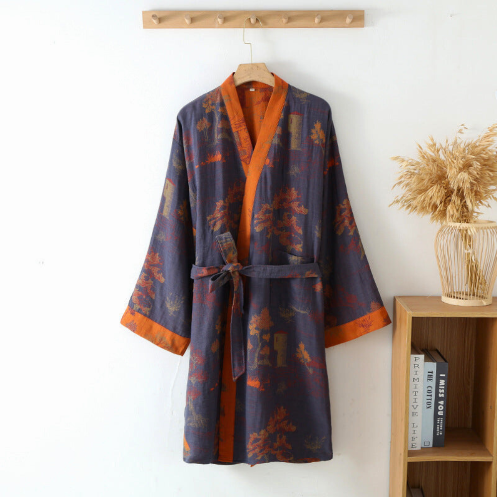 Badjas Kimono Katoen Retro Stijl Ademend Comfort Thuisgebruik