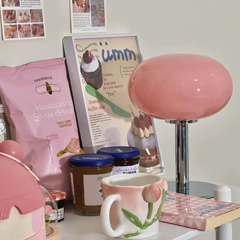Bauhaus Lollipop Tafellamp met Glazen Afwerking