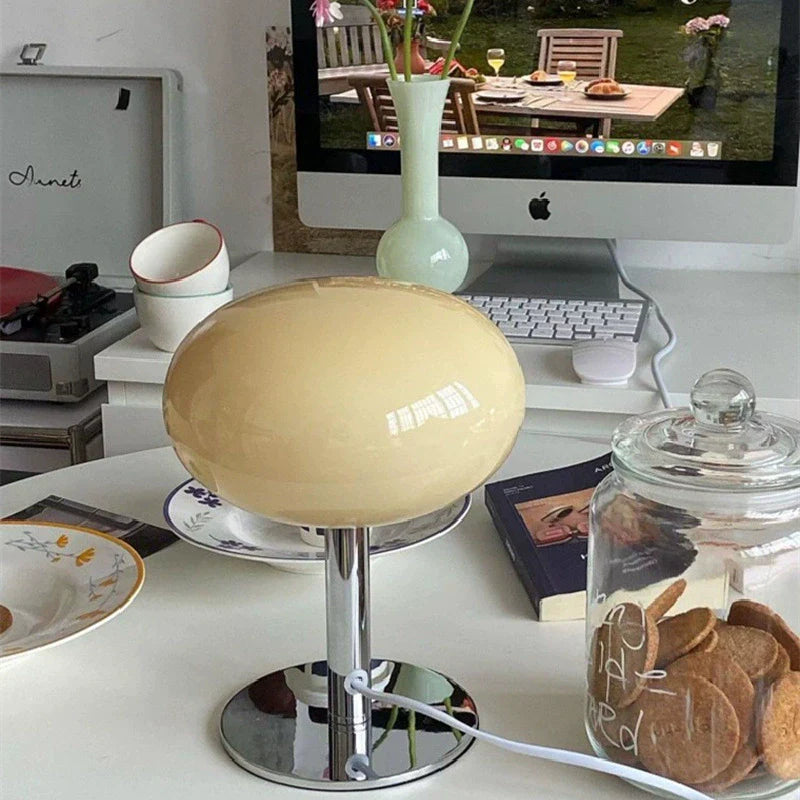 Bauhaus Lollipop Tafellamp met Glazen Afwerking