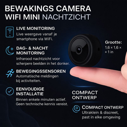 Beveiligingscamera Mini Wifi Nachtzicht Draadloze Bewaking
