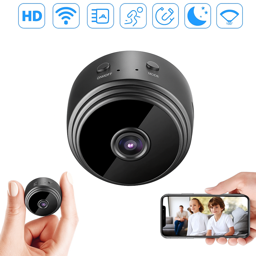 Beveiligingscamera Mini Draadloos Binnen Camera Nachtzicht