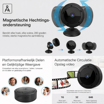 Beveiligingscamera Mini Wifi Nachtzicht Draadloze Bewaking