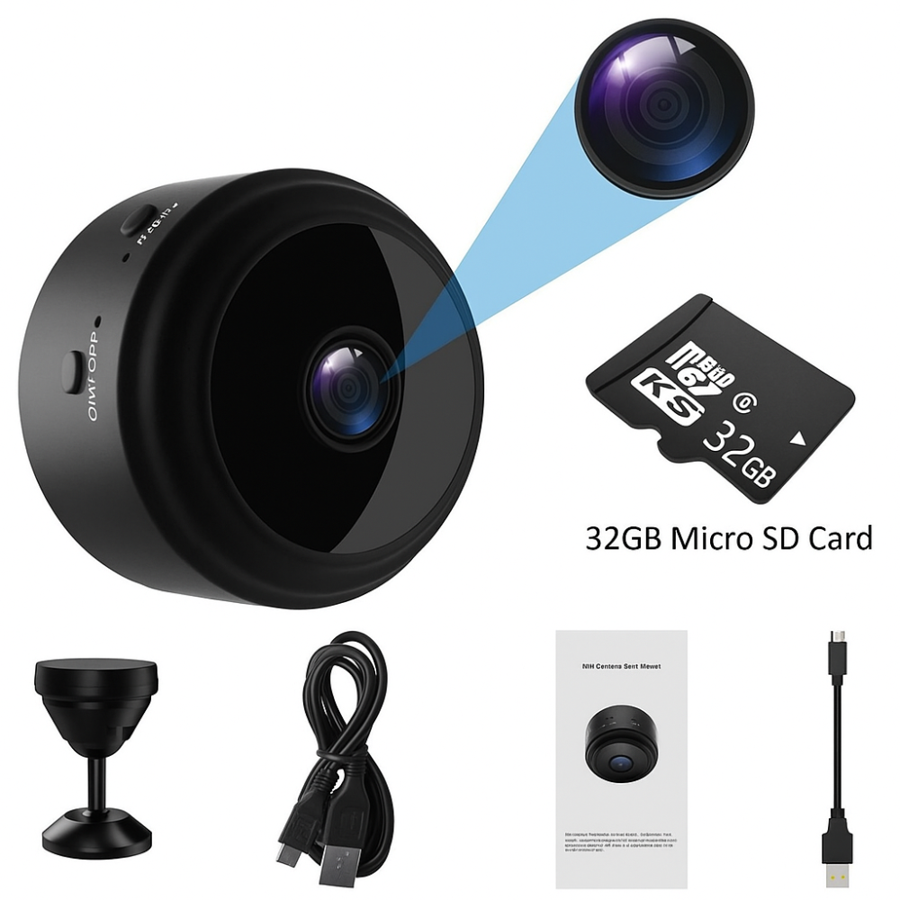 Beveiligingscamera Mini Draadloos Binnen Camera Nachtzicht