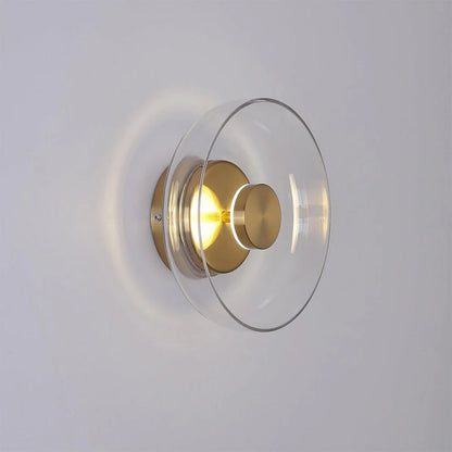 Moderne Duidelijk Ronde LED Glazen Wandlamp