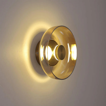Moderne Duidelijk Ronde LED Glazen Wandlamp