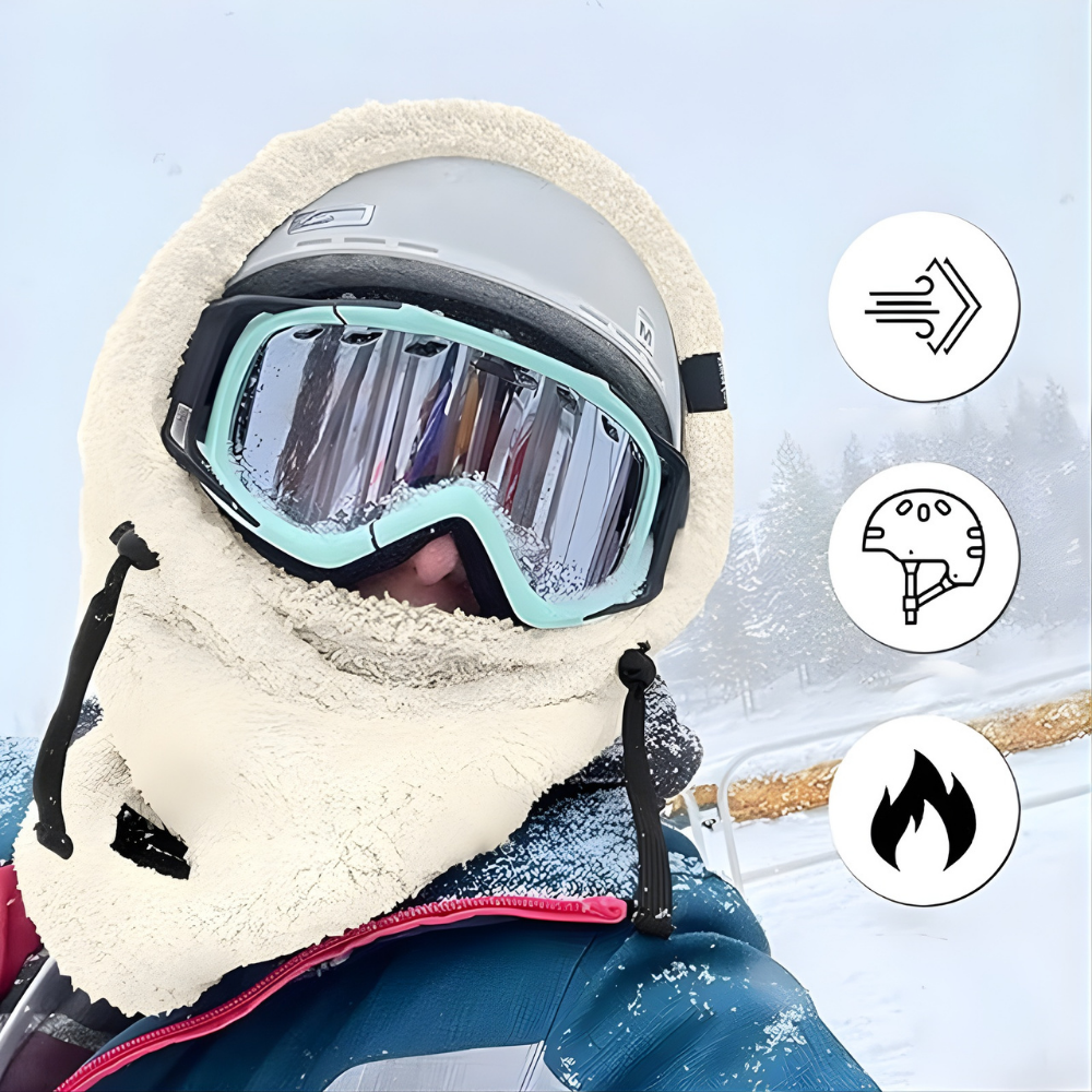 Bivakmuts Fleece Winddicht Rekbaar Gezichtsbedekking Winter