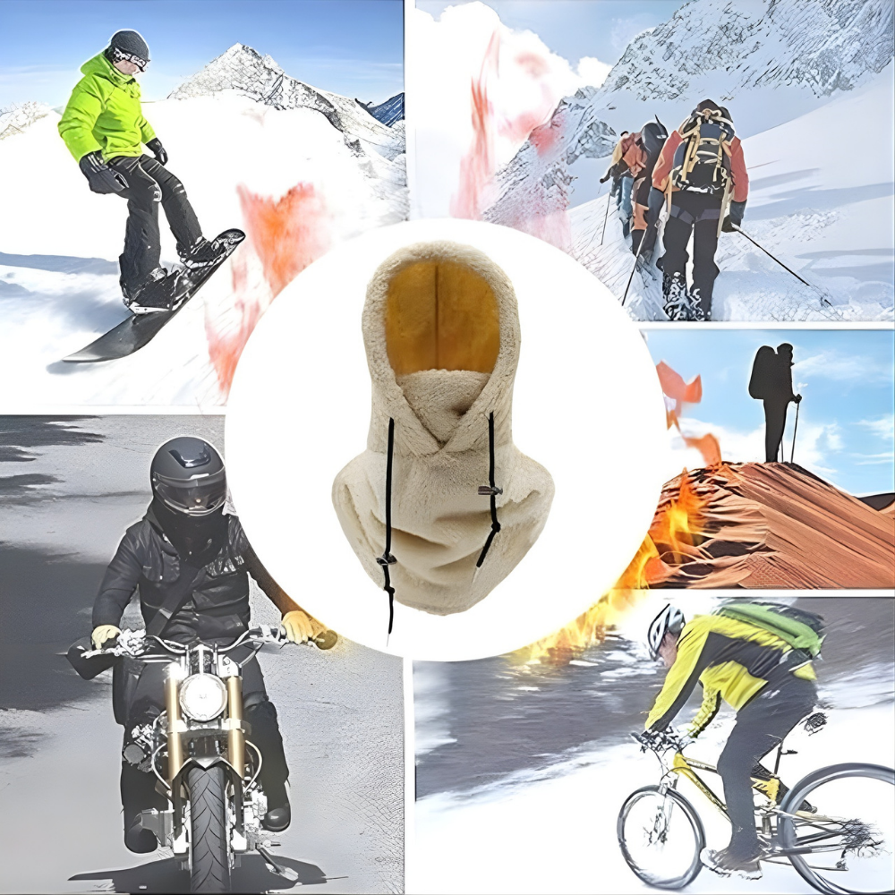 Bivakmuts Fleece Winddicht Rekbaar Gezichtsbedekking Winter