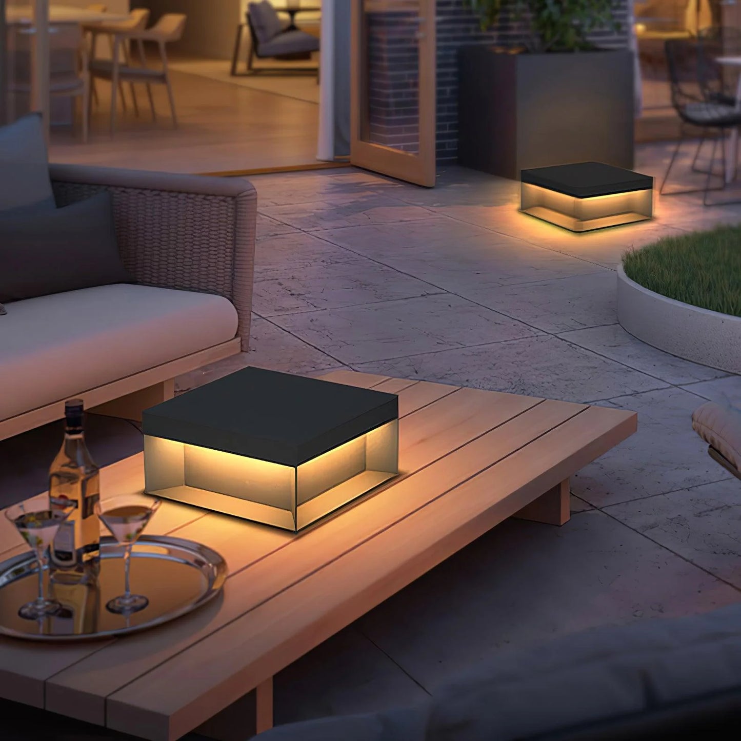 Zwarte Doos IP65 Solar & Bedrade LED Buitenlamp