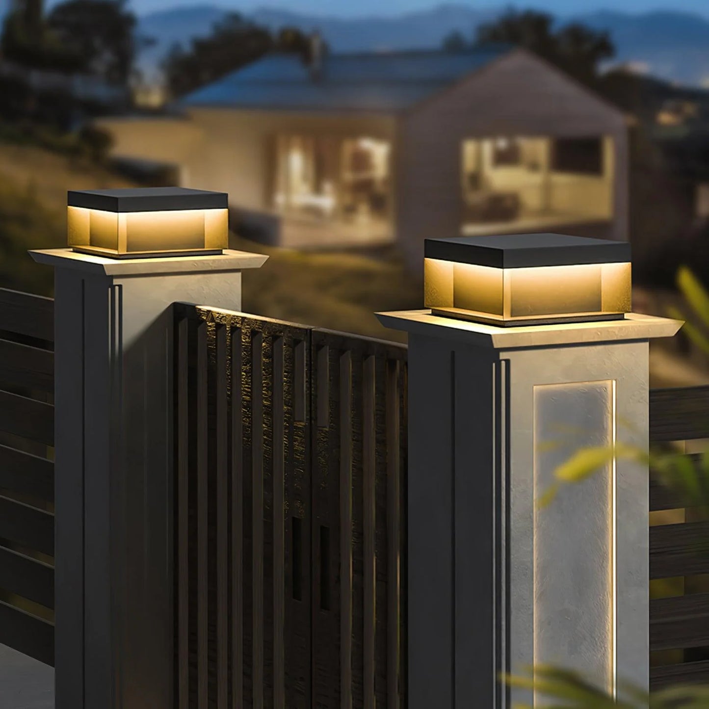 Zwarte Doos IP65 Solar & Bedrade LED Buitenlamp