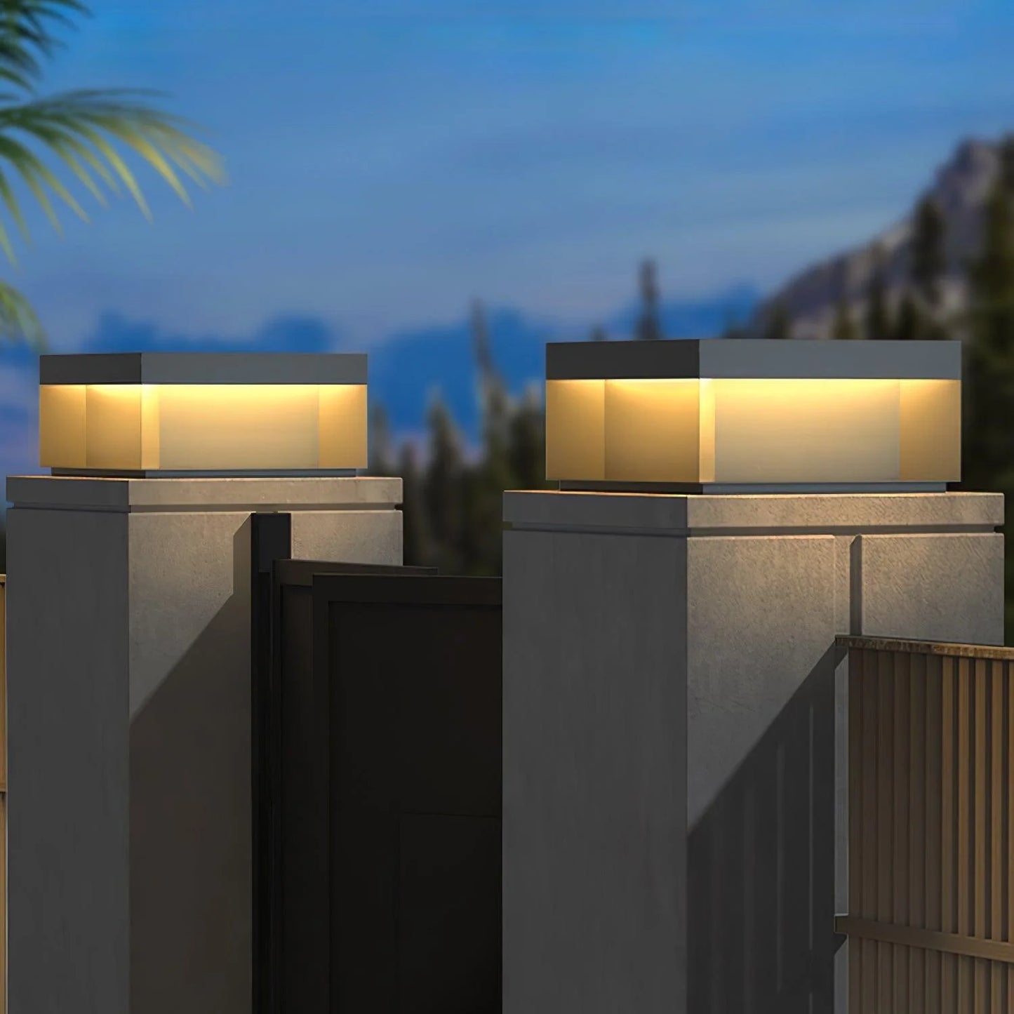 Zwarte Doos IP65 Solar & Bedrade LED Buitenlamp