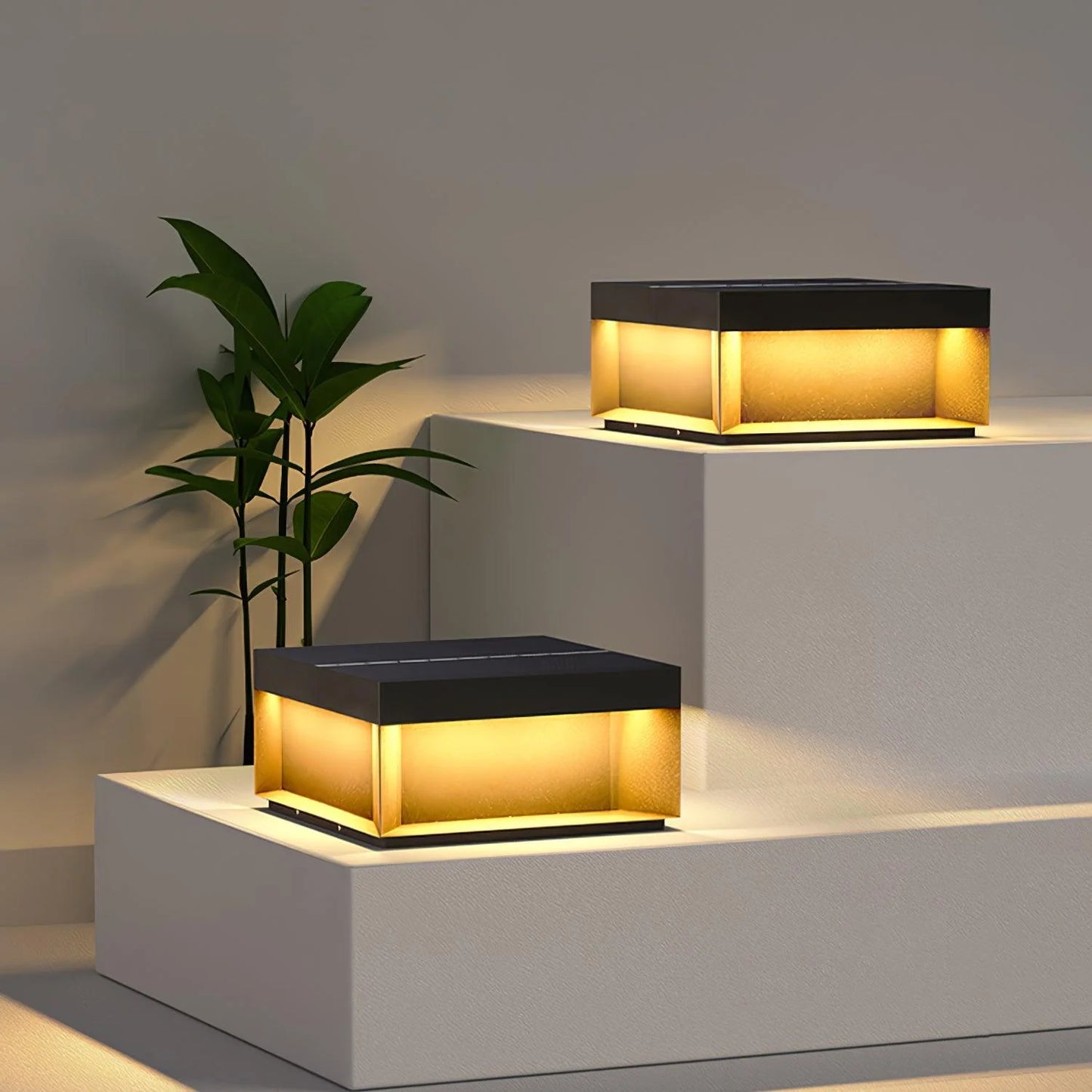 Zwarte Doos IP65 Solar & Bedrade LED Buitenlamp