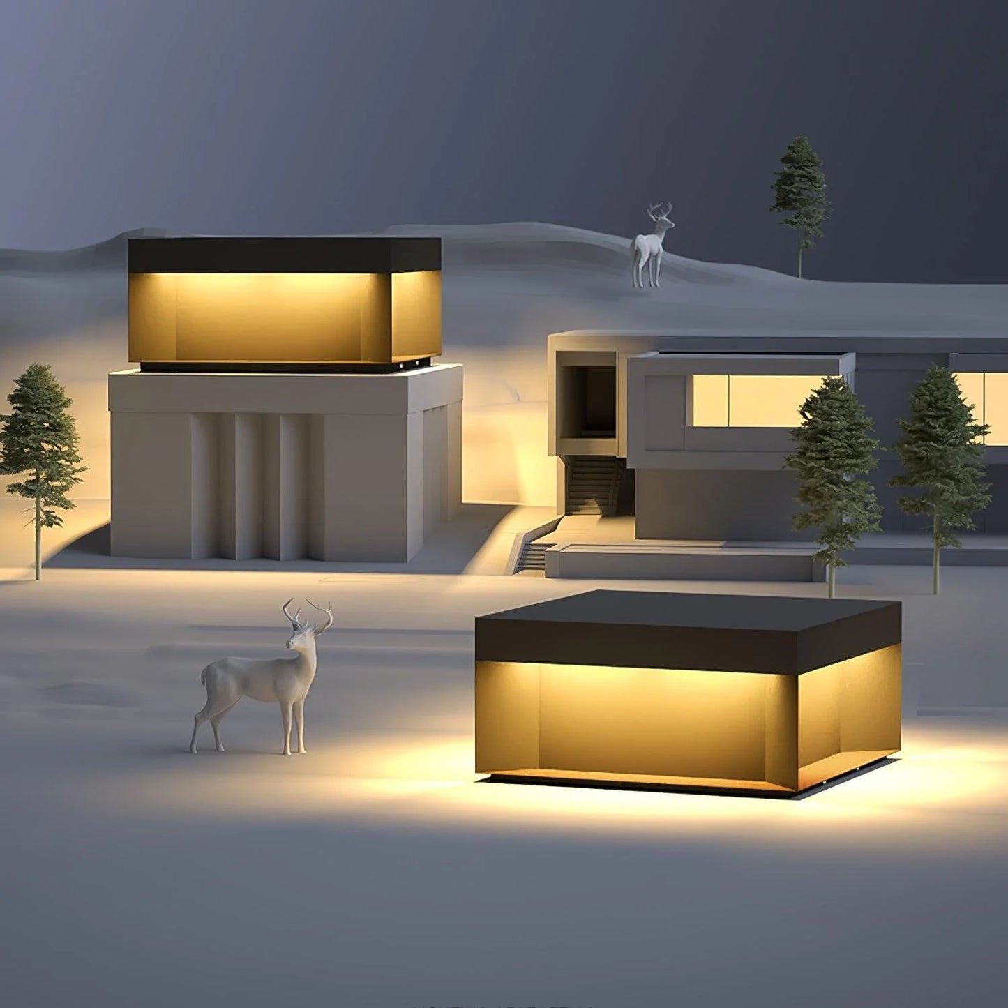 Zwarte Doos IP65 Solar & Bedrade LED Buitenlamp