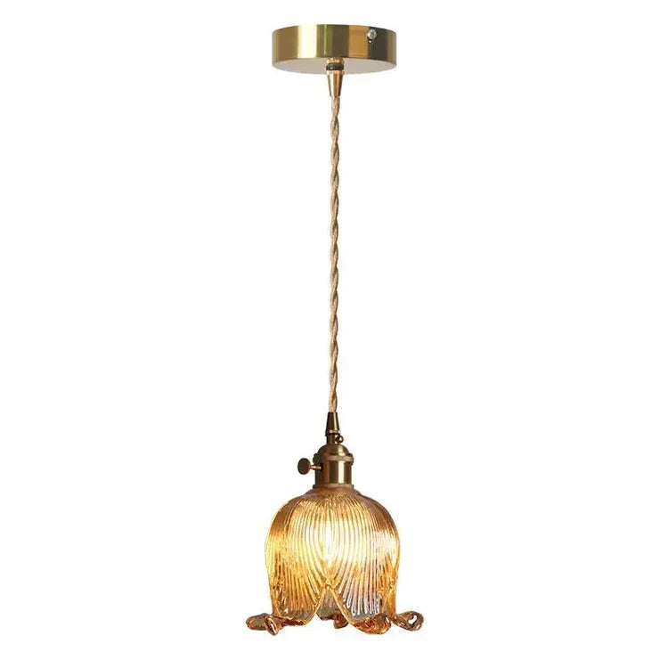 Bloom Glow Glazen Bloemvormige Hanglamp