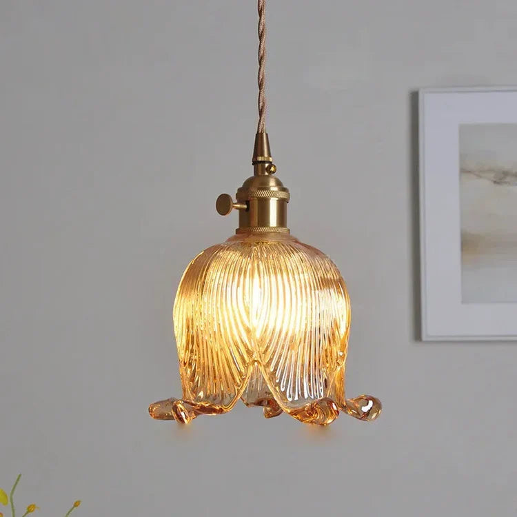 Bloom Glow Glazen Bloemvormige Hanglamp
