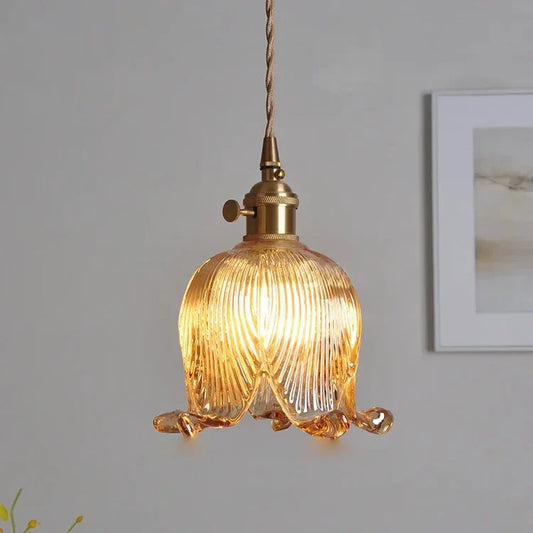 Bloom Glow Glazen Bloemvormige Hanglamp