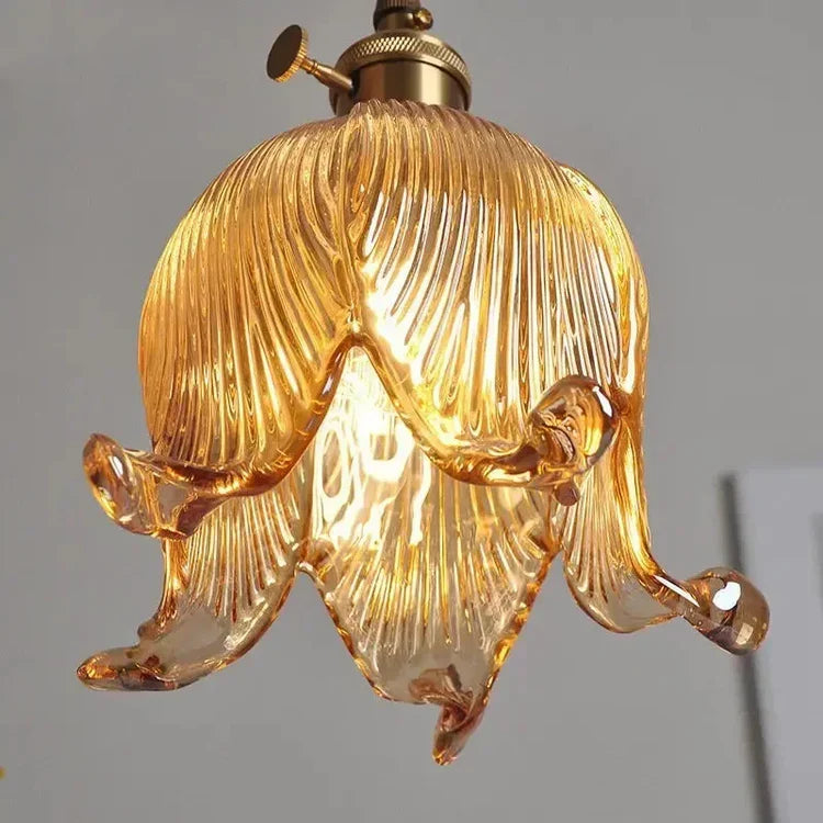 Bloom Glow Glazen Bloemvormige Hanglamp