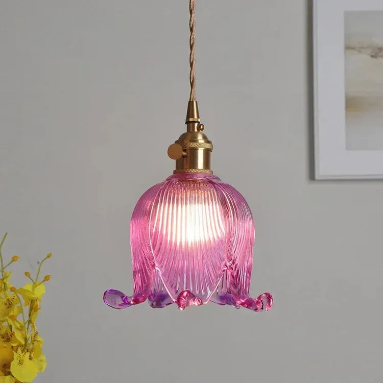 Bloom Glow Glazen Bloemvormige Hanglamp