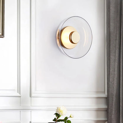 Moderne Duidelijk Ronde LED Glazen Wandlamp