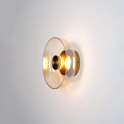 Moderne Duidelijk Ronde LED Glazen Wandlamp