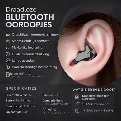 Bluetooth Oordopjes In Ear Ruisonderdrukking Laag Profiel