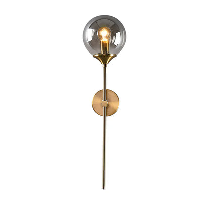 Luxe Wandlamp met Gouden Frame en Glazen Bol
