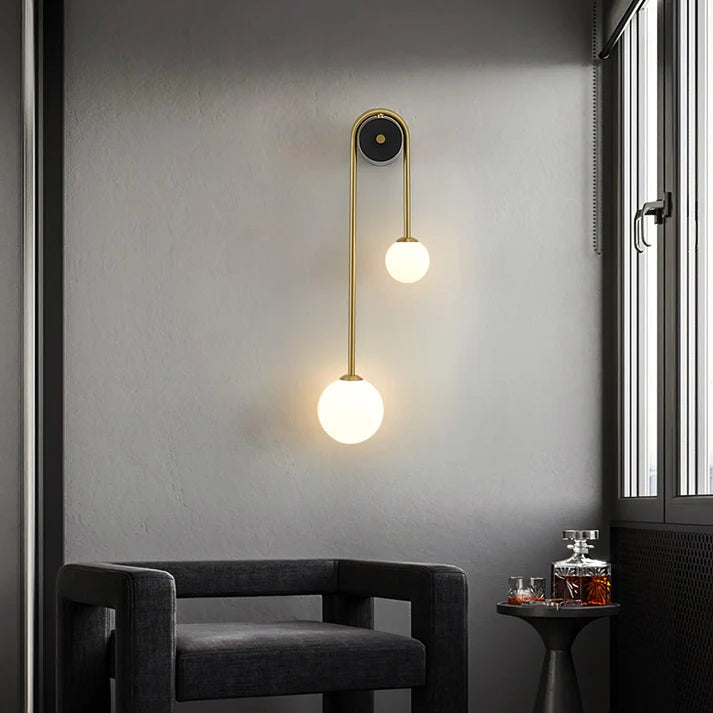 Brass Arc Wandlamp – Elegante Wandverlichting met Luxe Messing Afwerking