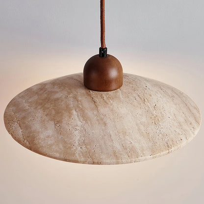 Rustieke Charme Travertin & Glas Hanglamp