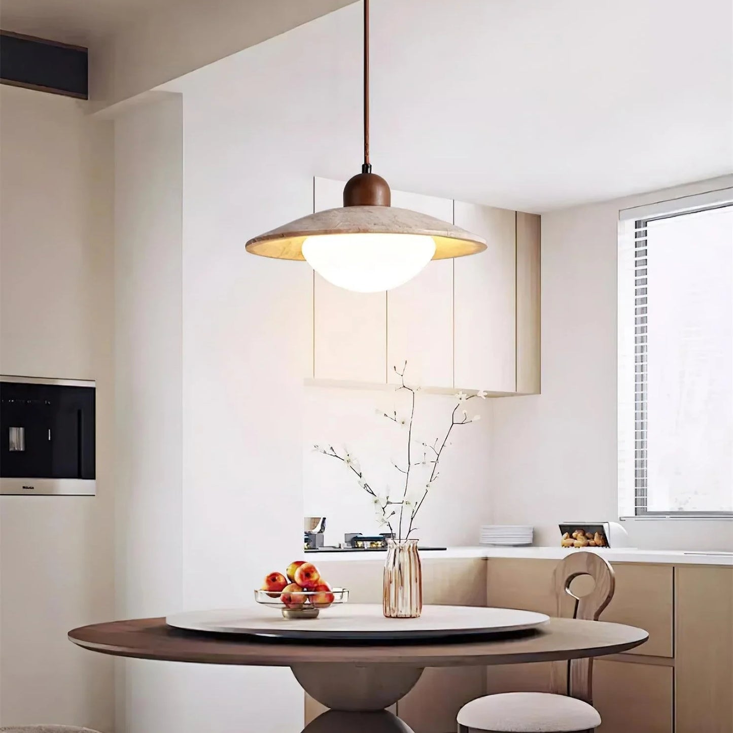 Rustieke Charme Travertin & Glas Hanglamp