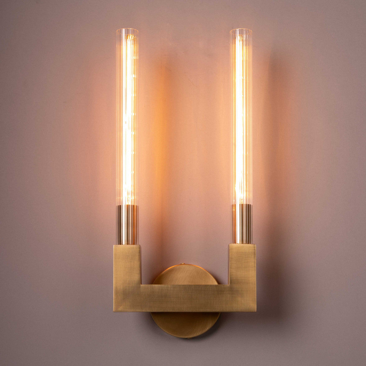 Moderne Glas Dubbele Hoofd LED Wandlamp