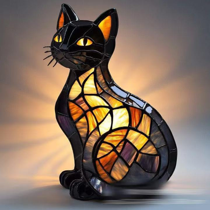 Tafellamp Glas Handgemaakt Kat Sfeerverlichting Decoratie