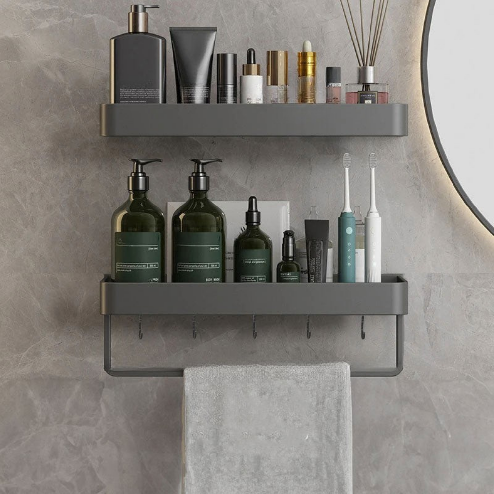Wandrek Badkamer Aluminium Minimalistisch Opbergrek