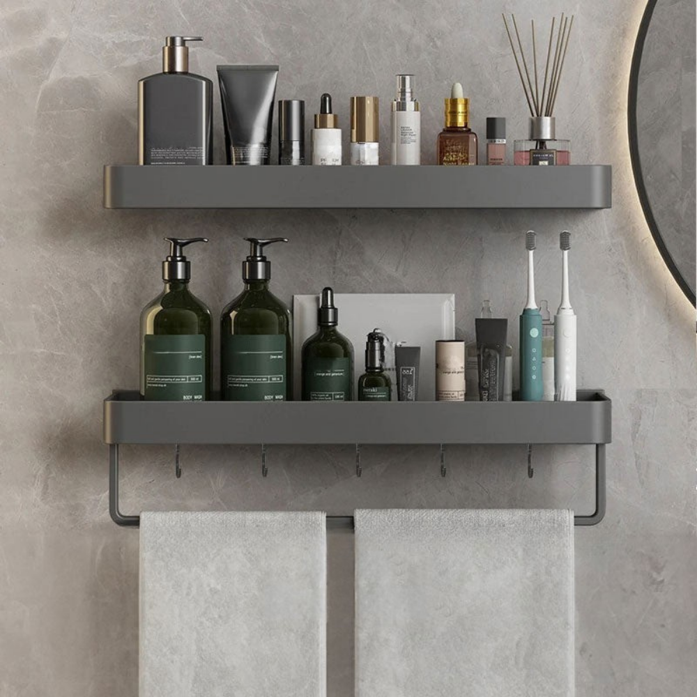 Wandrek Badkamer Aluminium Minimalistisch Opbergrek