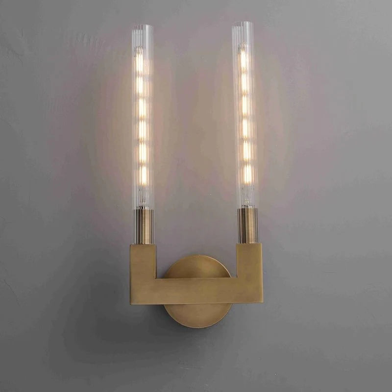 Moderne Glas Dubbele Hoofd LED Wandlamp